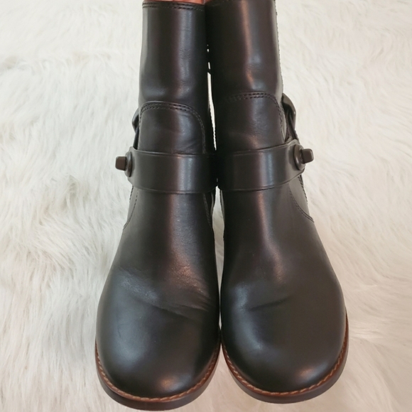 **Coach Sz 6 Black Leather Moto Bootie Ankle Boot - Picture 5 of 8